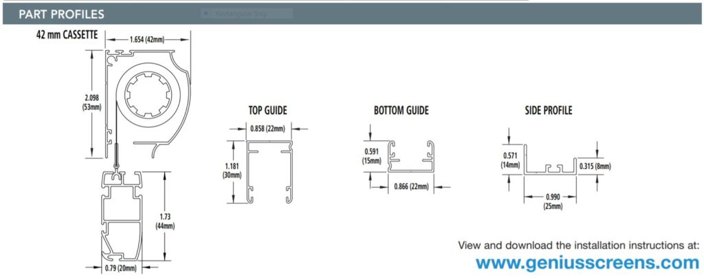 Custom Retractable Screen Door Profile