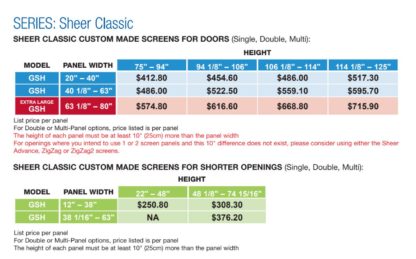 Pleated Custom Screen Pricing