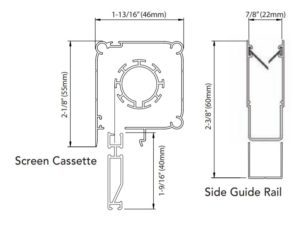 Pull Down Retractable Screen for Medium Openings