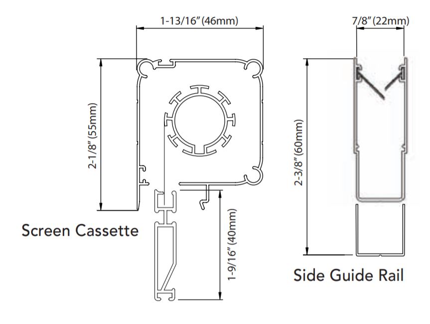 Pull Down Retractable Screen for Medium Openings