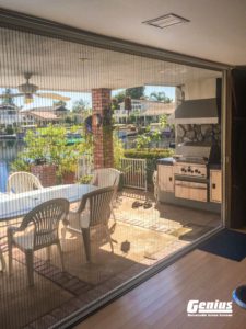 Pleated Custom Screen for Large Openings