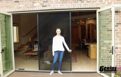 Pleated Custom Screen for Large Openings