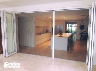 Pleated Custom Screen for Large Openings