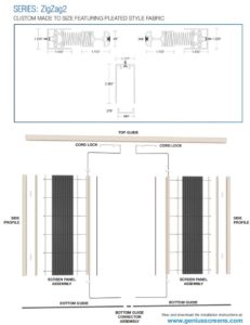 Pleated Custom Screen for Large Openings Assembly