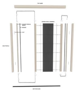 Pleated Custom Screen for Large Openings Assembly